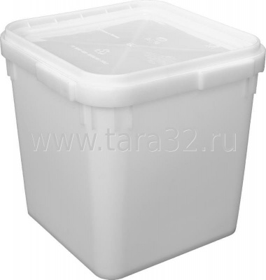 Куботейнер 23л с крышкой квадратный 340x340x320