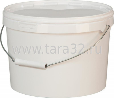 Ведро п/э 11л круглое с крышкой с метал.ручкой (ПП)